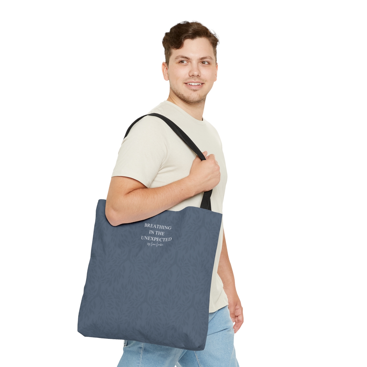Breathing in the Unexpected Tote Bag (blue) - Image 11