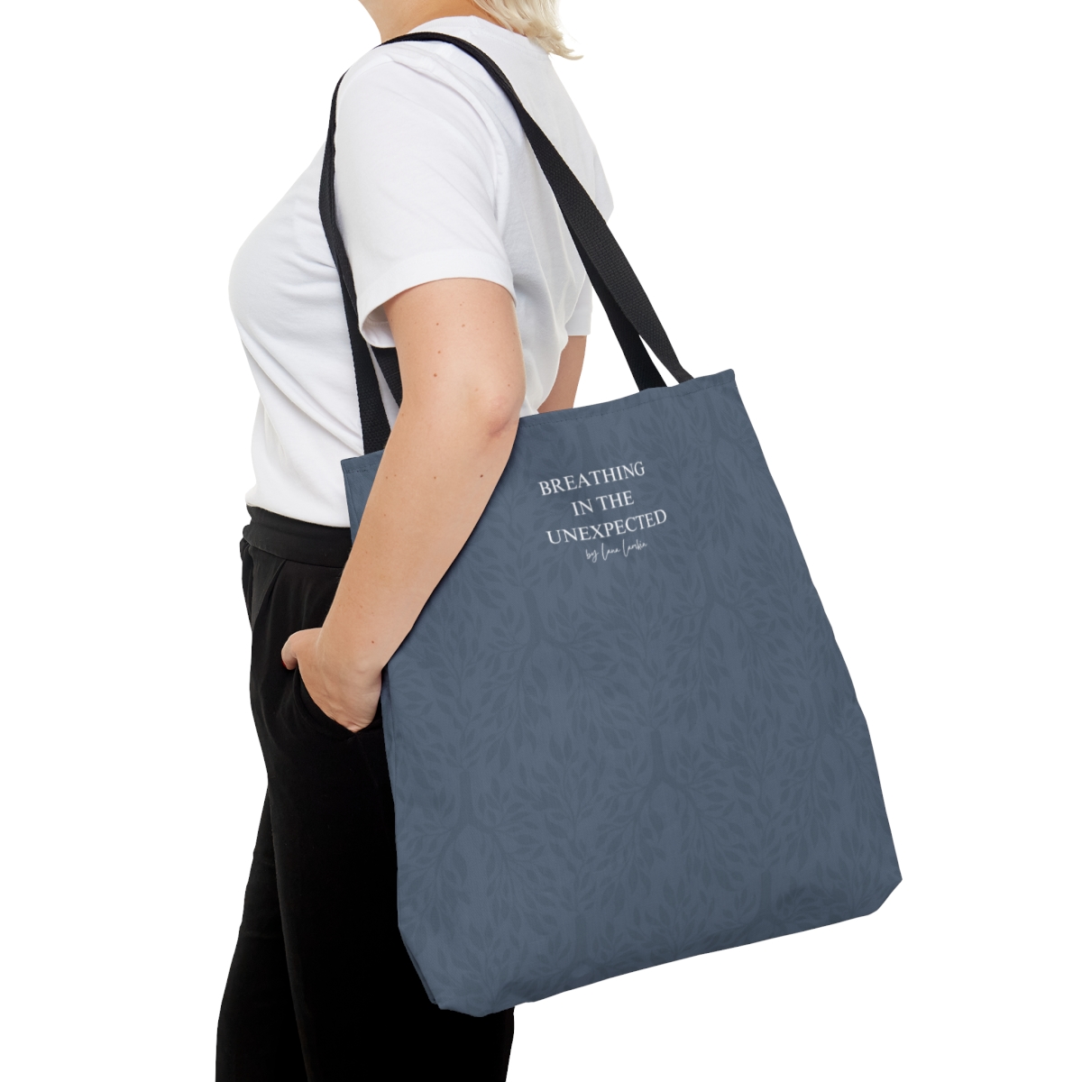 Breathing in the Unexpected Tote Bag (blue) - Image 12