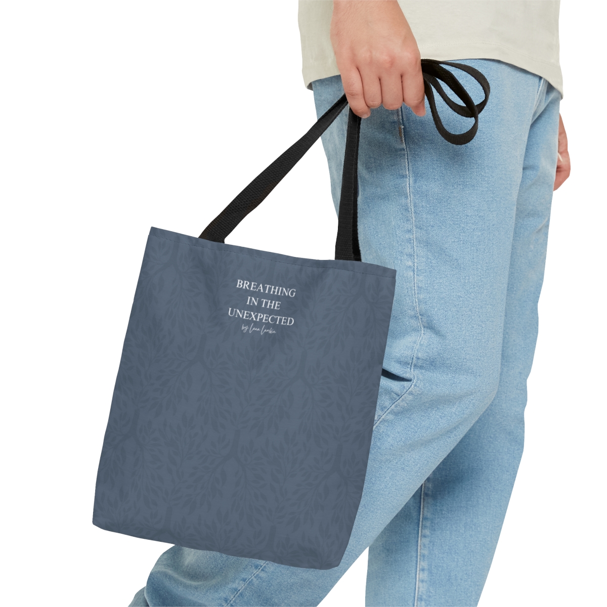 Breathing in the Unexpected Tote Bag (blue) - Image 8